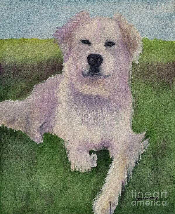 Great Pyrenees Art Print featuring the painting Duke by Sue Carmony