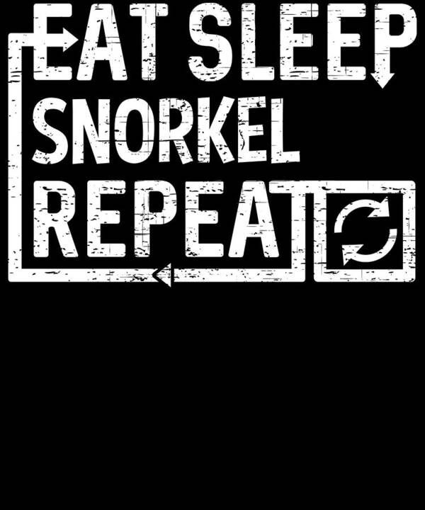 Cool Art Print featuring the digital art Eat Sleep Snorkel by Flippin Sweet Gear