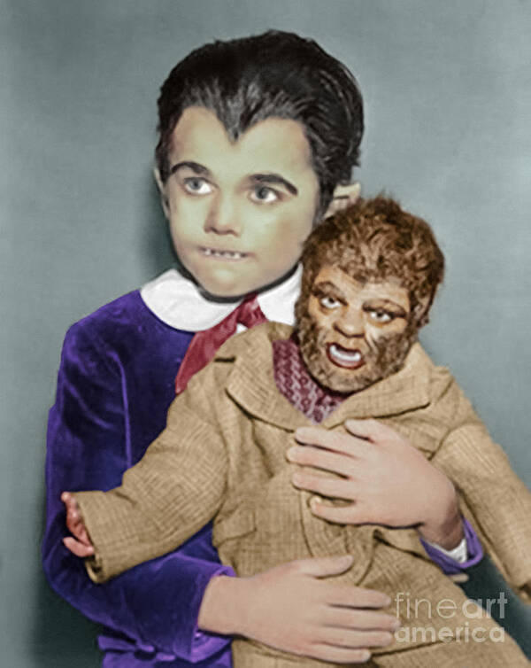 Eddie Munster Art Print featuring the photograph Eddie Munster and his werewolf by Franchi Torres