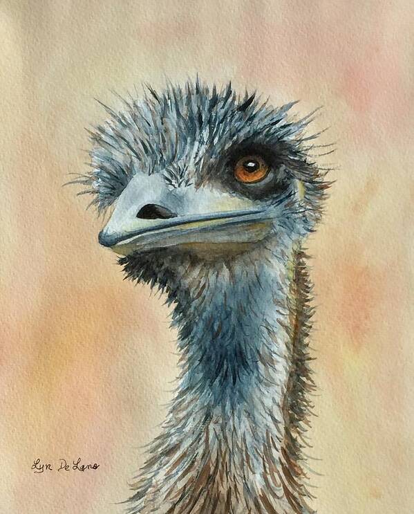 Emu Art Print featuring the painting Emu Emu by Lyn DeLano