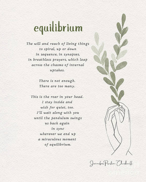 Natural Art Print featuring the digital art Equilibrium by Jennifer Preston