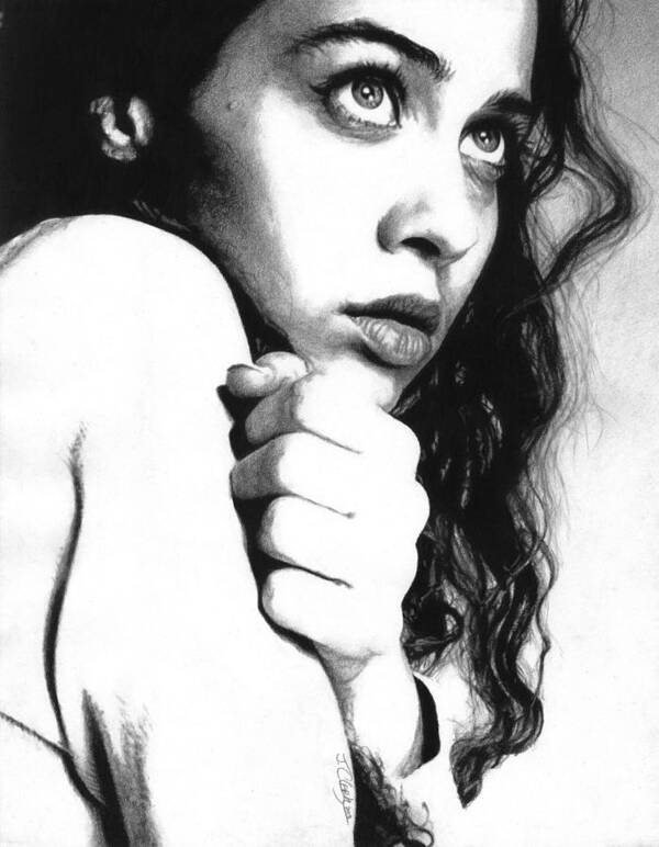 Fiona Apple Art Print featuring the drawing Fiona Apple by Justin Clark