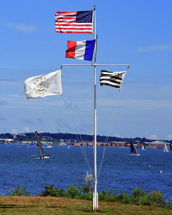 Flag Art Print featuring the photograph Flags by the Bay by Jim Feldman