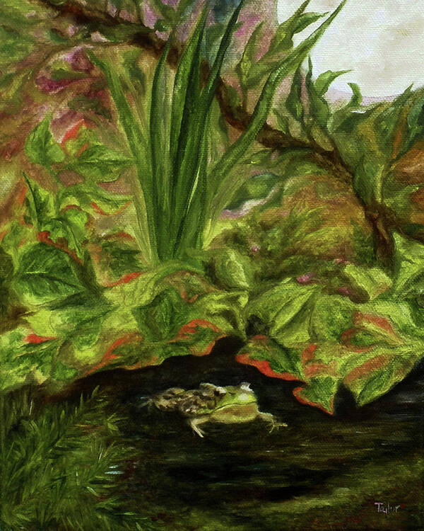 Amphibian Art Print featuring the painting Frog Medicine by FT McKinstry