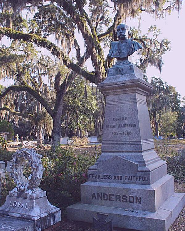 Cemetery Art Print featuring the photograph General Anderson by Lee Darnell