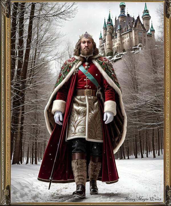 Christmas Art Print featuring the digital art Good King Wenceslas by Stacey Mayer