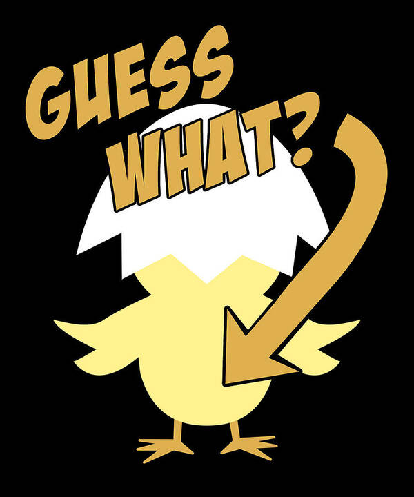 Cool Art Print featuring the digital art Guess What Chicken Butt Funny by Flippin Sweet Gear