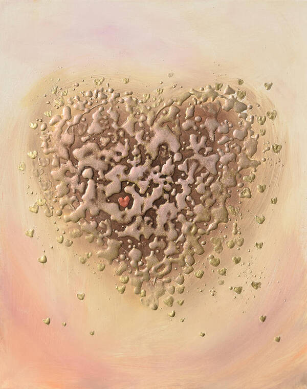 Heart Art Print featuring the painting Heat Full of Love by Amanda Dagg