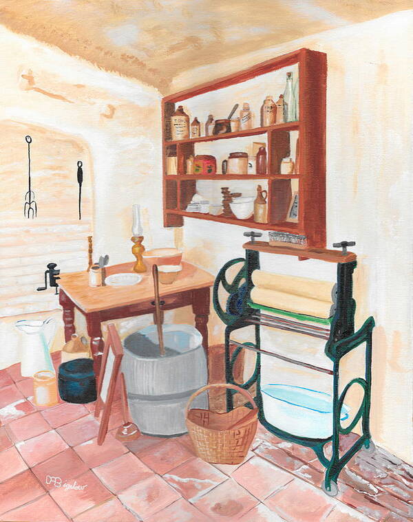 Holy Austin Art Print featuring the painting Holy Austin kitchen by David Bigelow