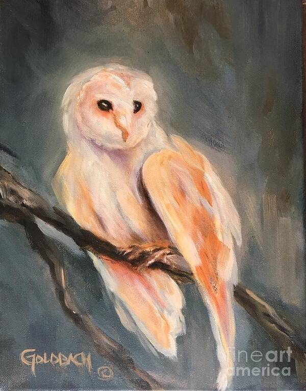 Owl Art Print featuring the painting Hoos Watching by Kathy Lynn Goldbach