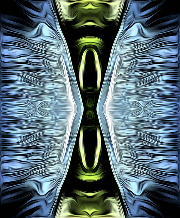 Abstract Art Art Print featuring the digital art Hourglass Abstract by Ronald Mills