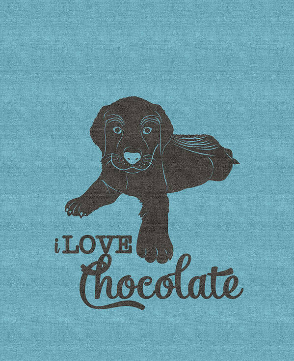 Dog Art Print featuring the digital art I Love Chocolate Labs by Doreen Erhardt
