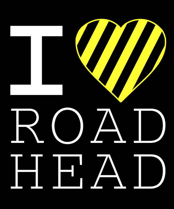 Retro Art Print featuring the digital art I Love Road Head Gag Funny Sarcastic by Flippin Sweet Gear