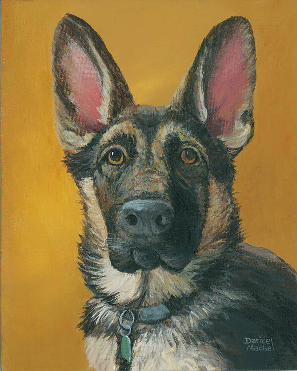 Dog Art Print featuring the painting Iashma by Darice Machel McGuire