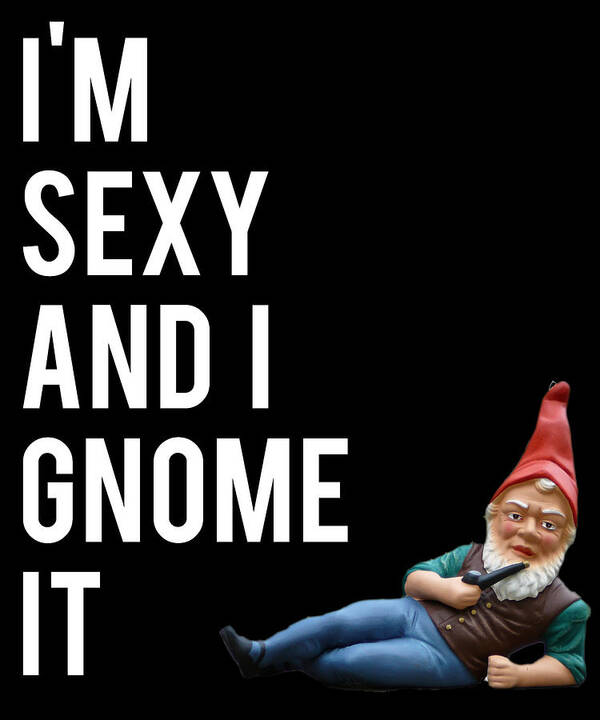 Funny Art Print featuring the digital art Im Sexy And I Gnome It by Flippin Sweet Gear