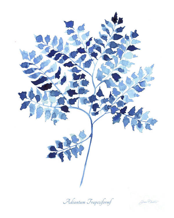 Indigo Art Print featuring the painting Indigo Botanical 12 by Jean Plout