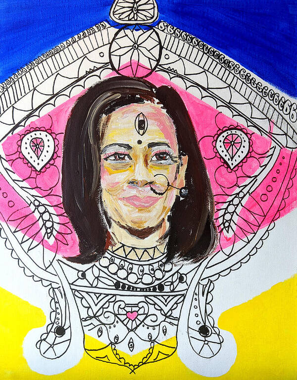 Kamala Art Print featuring the painting Kamala Devi Harris by Echoing Multiverse