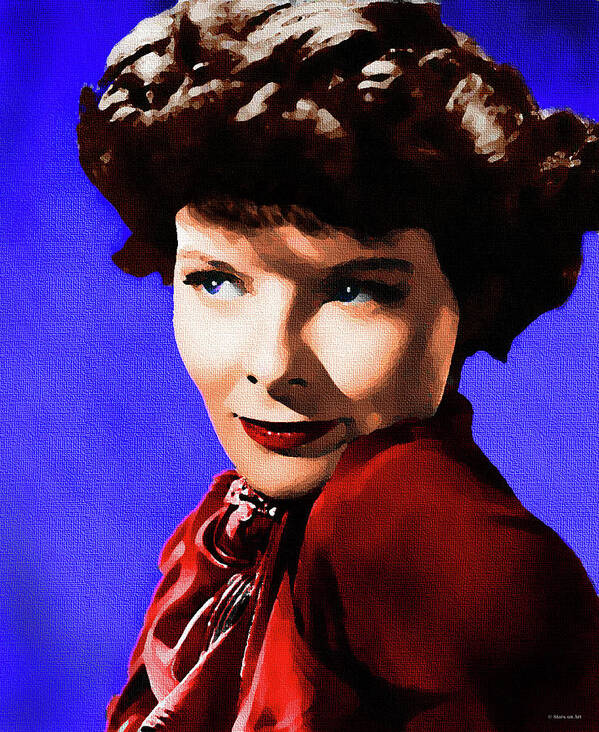 Katharine Hepburn Art Print featuring the painting Katharine Hepburn 4 by Movie World Posters
