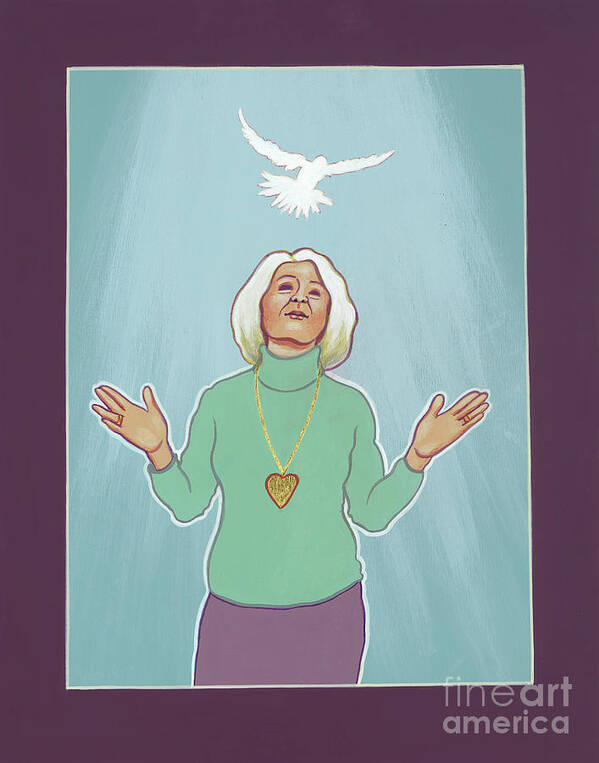 Kathi In A Prayer Art Print featuring the painting Kathi in a Prayer by William Hart McNichols