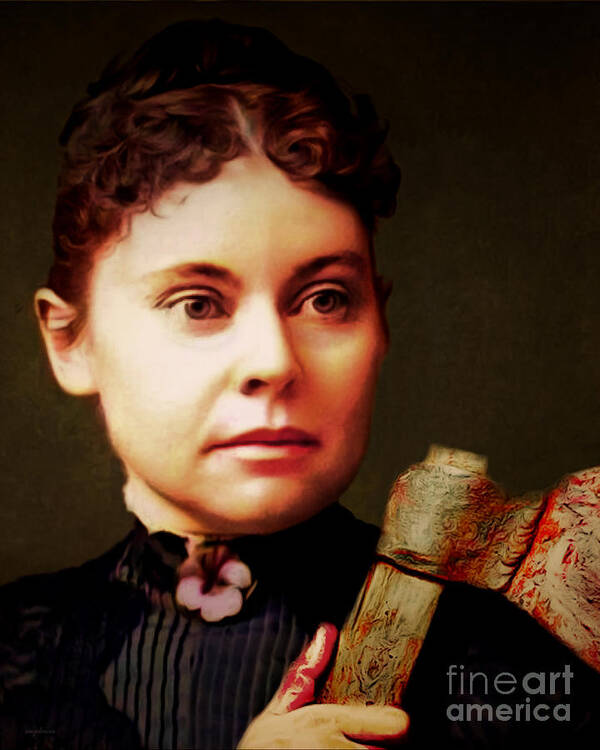Wingsdomain Art Print featuring the photograph Lizzie Borden Took An Ax And Gave Her Mother Forty Whacks 20210828 v2 by Wingsdomain Art and Photography