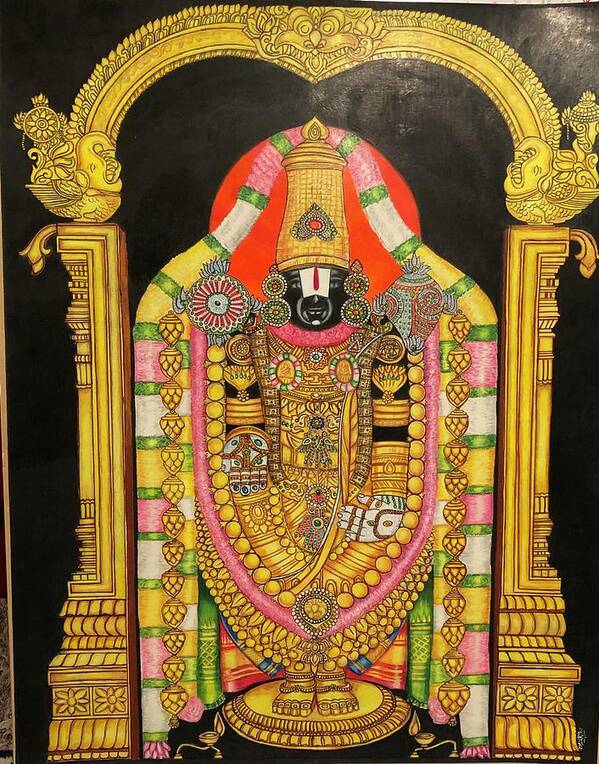 Seethaa Sethuramans Drawings and Paintings  Lord Tirupati Balaji   Facebook