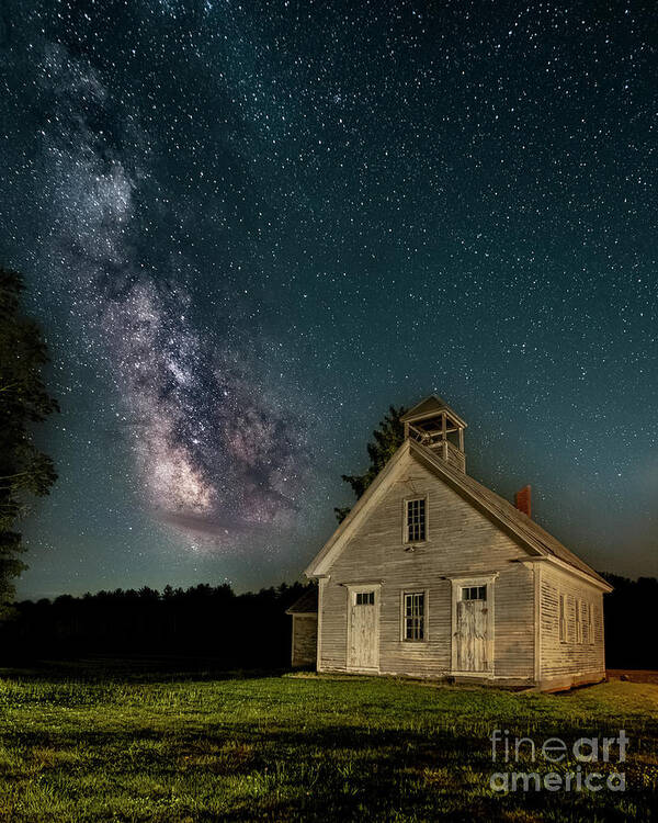 2020 Art Print featuring the photograph Maple Ridge Schoolhouse Milky Way by Craig Shaknis