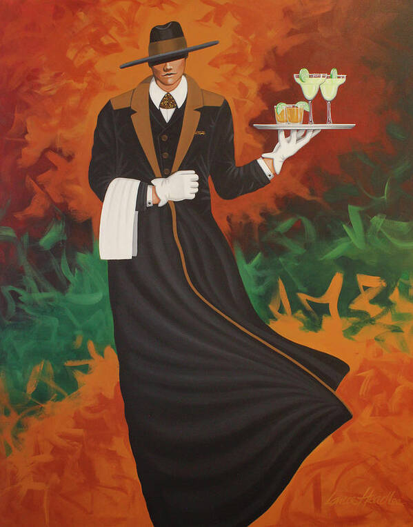 Butler. Margaritas Art Print featuring the painting Margarita Butler by Lance Headlee