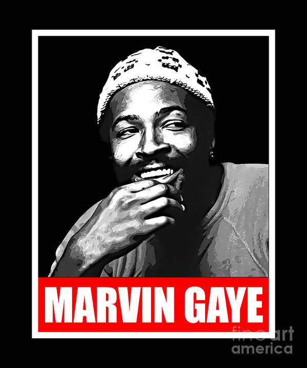 Marvin Gaye Art Print featuring the digital art Marvin Gaye Pop Art Poster by Notorious Artist