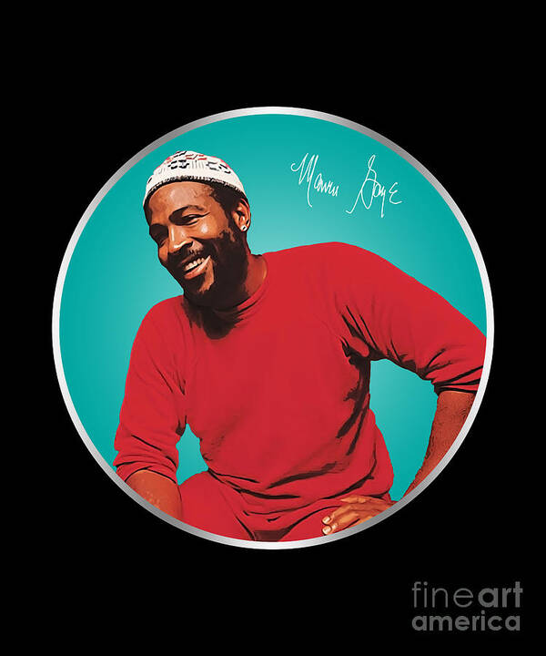 Marvin Gaye Art Print featuring the digital art Marvin Gaye Signature Gift For Fans by Notorious Artist
