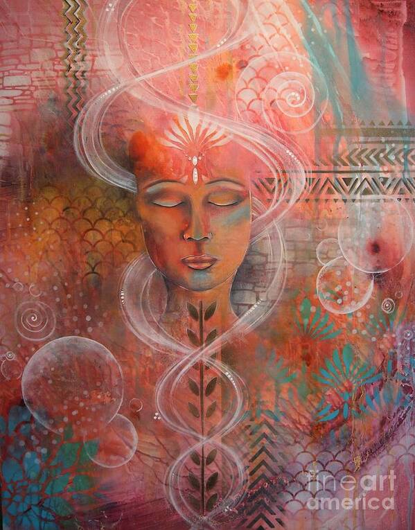 Painting Art Print featuring the painting Meditation 5 by Reina Cottier