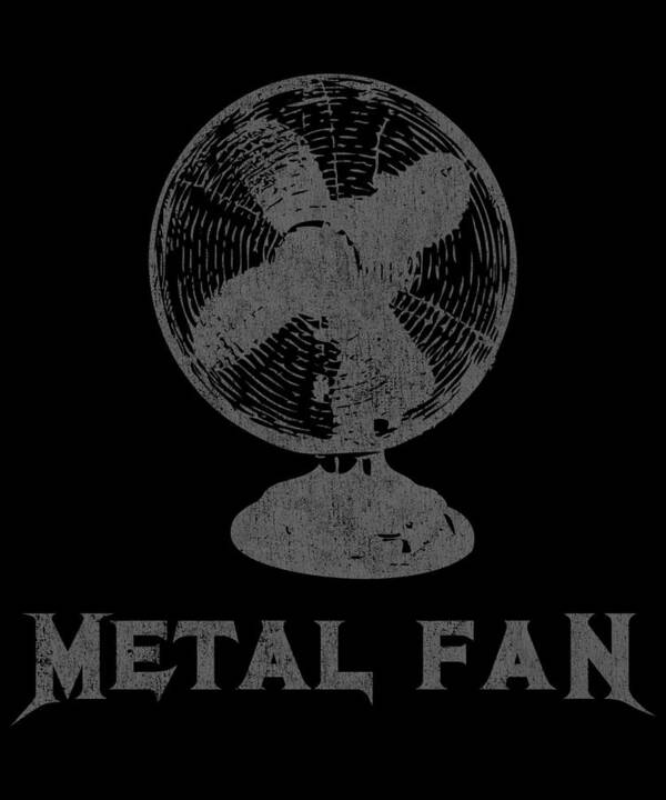 Pun Art Print featuring the digital art Metal Fan Heavy Metal Funny Rock Pun by Flippin Sweet Gear
