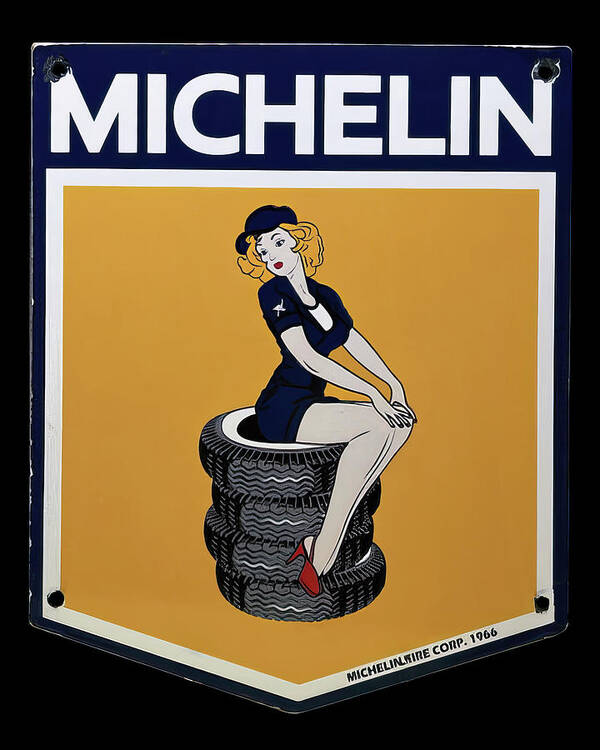 Michelin Art Print featuring the photograph Michelin Vintage sign by Flees Photos