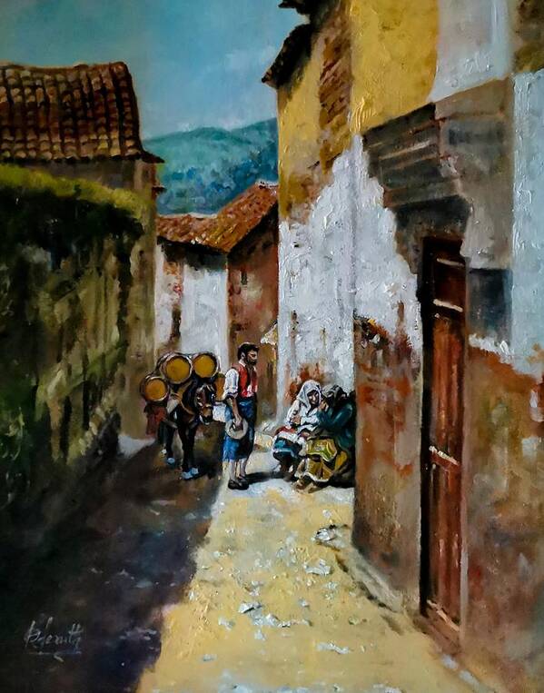  Art Print featuring the painting Montril, Andalusia by Raouf Oderuth