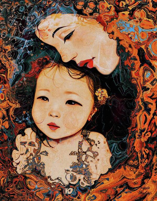 Mother Art Print featuring the painting Mother and Child by Natalie Holland