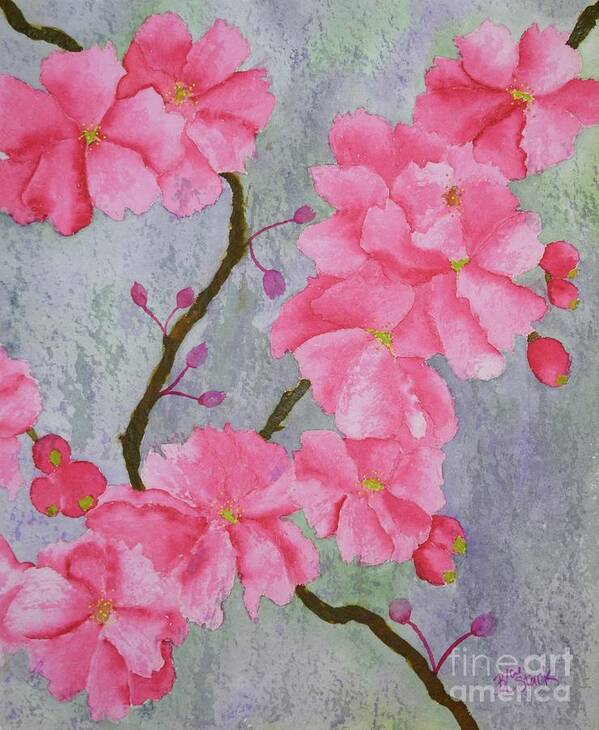 Barrieloustark Art Print featuring the painting No.5 Cherry Blossoms by Barrie Stark