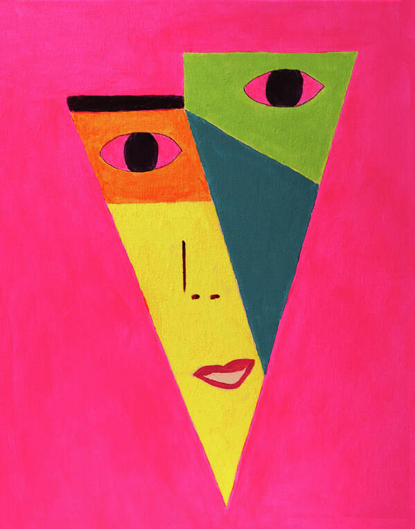 Shapes Art Print featuring the painting Non Binary by Deborah Boyd