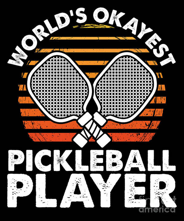 Pickleball Art Print featuring the digital art Pickleball Player Pickleball by RaphaelArtDesign
