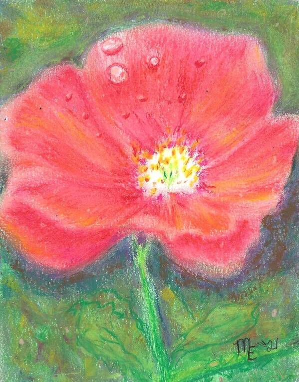 Poppy Art Print featuring the painting Poppy by Monica Resinger