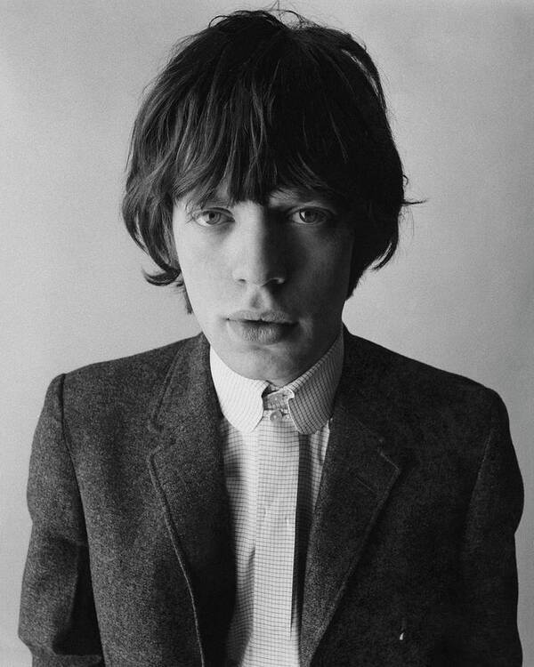 Music Art Print featuring the photograph Portrait of a Young Mick Jagger by David Bailey