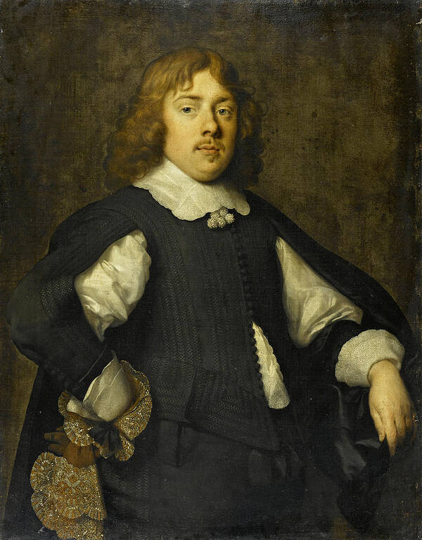 Cornelis Janssens Van Ceulen Art Print featuring the painting Portrait of Joan Pietersz Reael by Cornelis Janssens van Ceulen