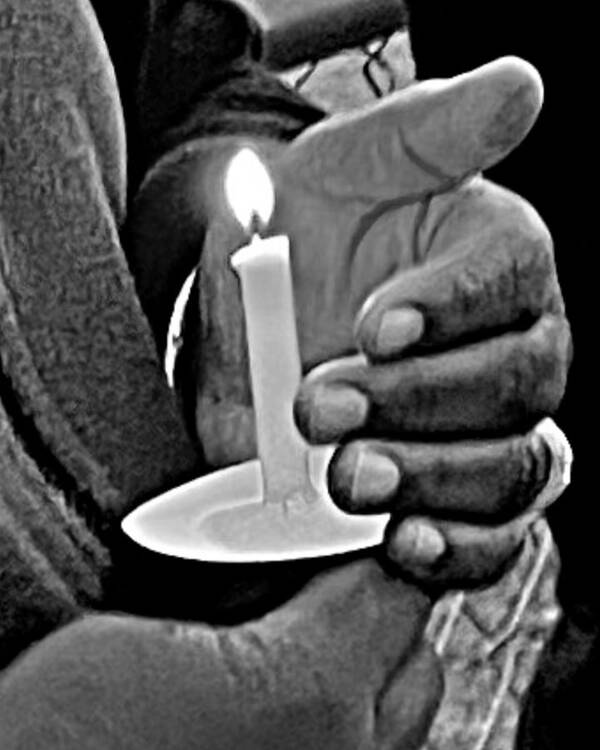 Candle Art Print featuring the photograph Prince 2 BW by Lee Darnell