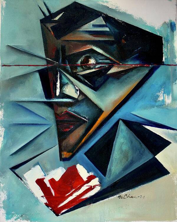 James Baldwin Art Print featuring the painting Pronounce The See / A Portrait of James Baldwin by Martel Chapman