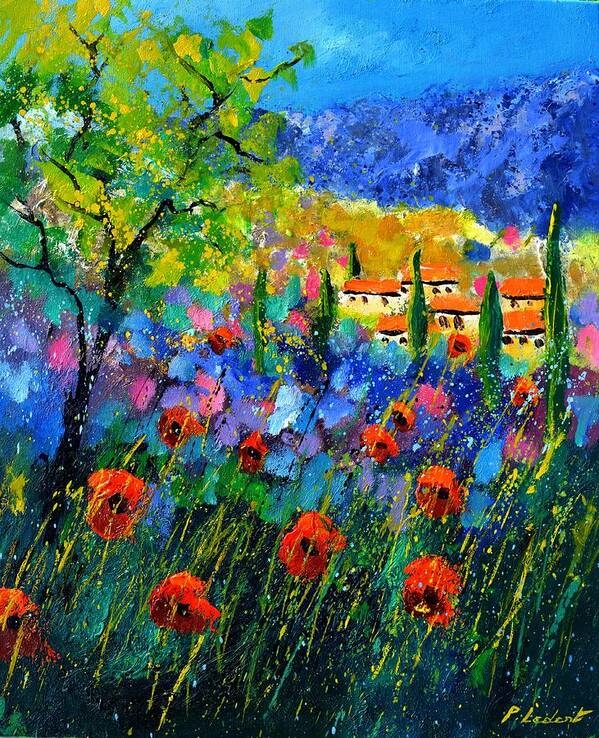 Landscape Art Print featuring the painting Provence 2021 by Pol Ledent