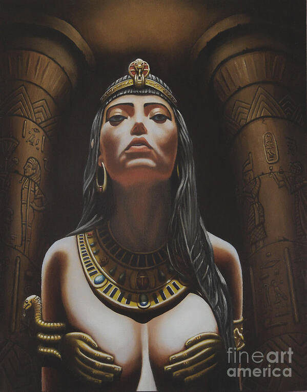 Egypt Art Print featuring the painting Queen of the Nile by Ken Kvamme