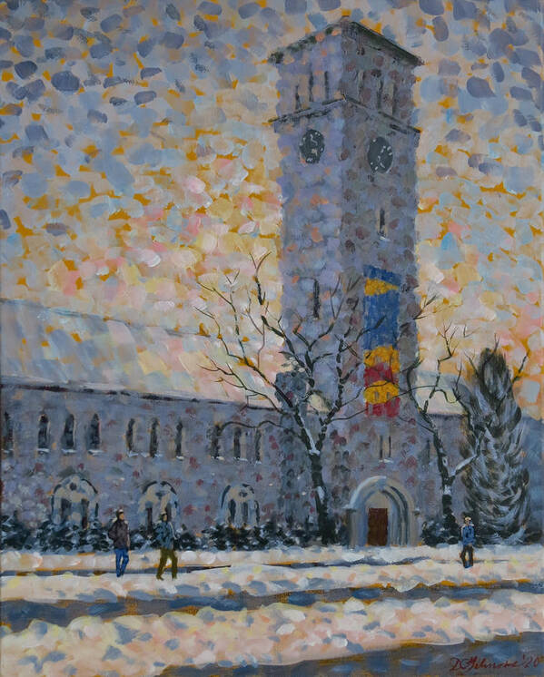 Canada Art Print featuring the painting Queens University-Grant Hall by David Gilmore