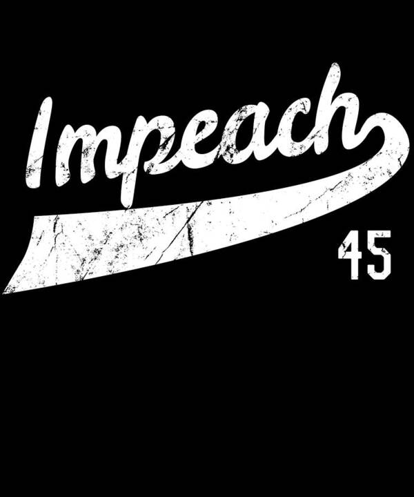 Funny Art Print featuring the digital art Retro Impeach Trump 45 Jersey Anti-Trump by Flippin Sweet Gear
