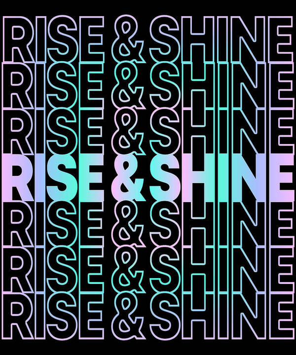 Cool Art Print featuring the digital art Rise and Shine Retro by Flippin Sweet Gear