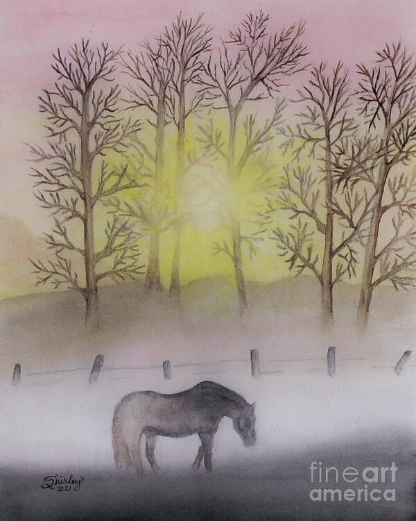 Horse Art Print featuring the painting Serenity by Shirley Dutchkowski