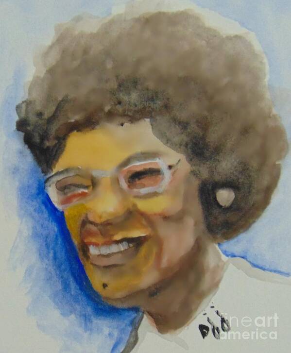 Gouache Art Print featuring the painting Shirley Chisholm by Saundra Johnson