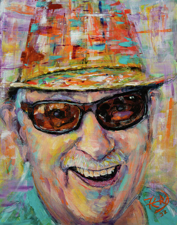 Acrylic Art Print featuring the painting SKIP the Jokester by Robert FERD Frank